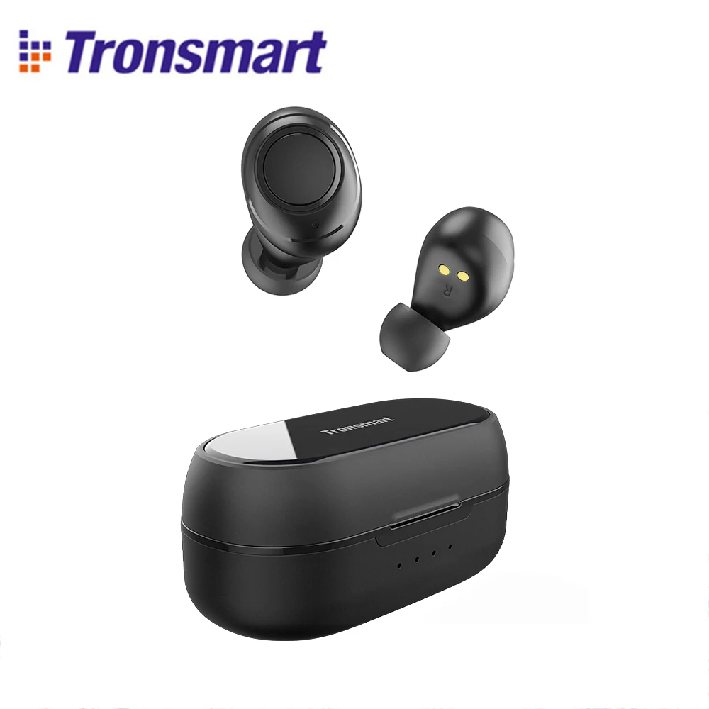 УФ наушники вкладыши TWS с Беспроводной Tronsmart оникс Бесплатная Bluetooth aptX чип Qualcomm IPX7