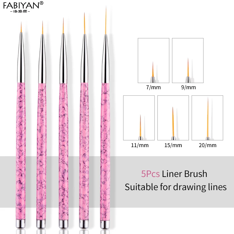 Подводка для рисования ногтей во французском стиле кисть цветами УФ-гель в