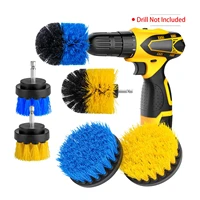 6 pack drill brush attachment set power scrubber brushes cleaning kit for car cleaning bathroom surfaces tub shower tile