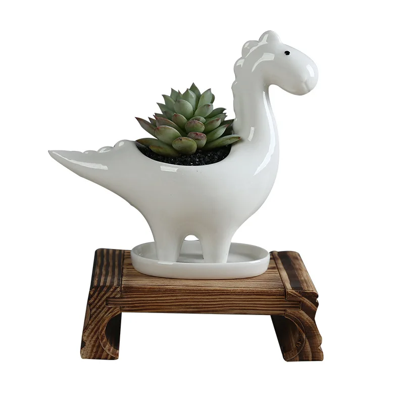 

Dinosaur Ceramic Succulent Garden Creative Flower Pot Cartoon Home Decoration Personalized Decorations Crafts Potted