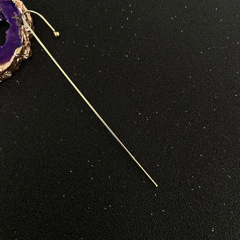 

Ear Wrap Crawler Hook Earrings for Women Girls Fashion Unique Gold Cuff Earring Rhinestone Ear Piercing Jewelry (1 PCS)