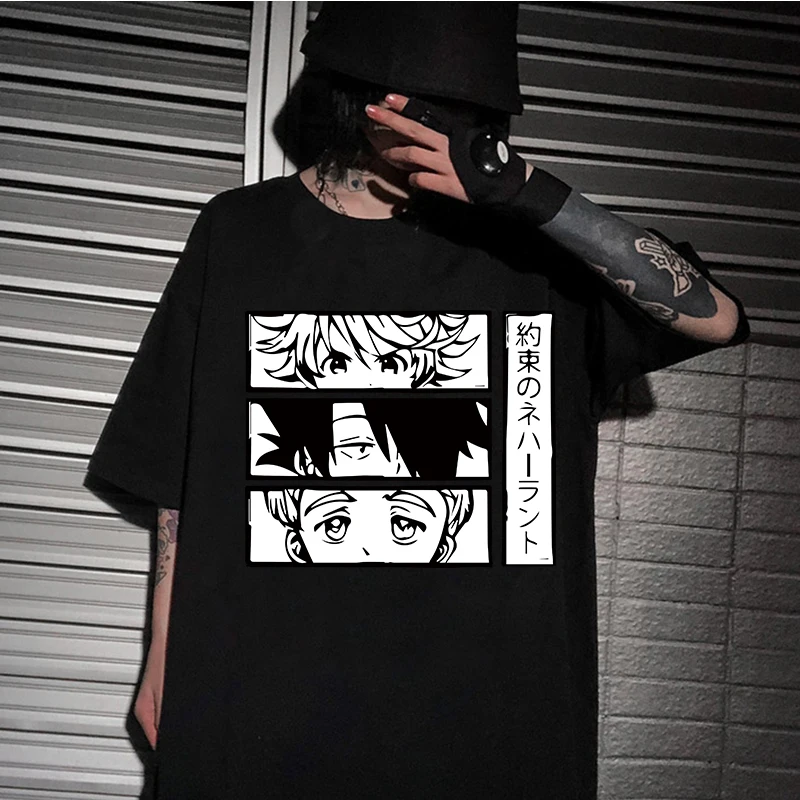 

Anime The Promised Neverland Men's T Shirt Emma Manga Norman Ray Anime T-Shirt Unisex