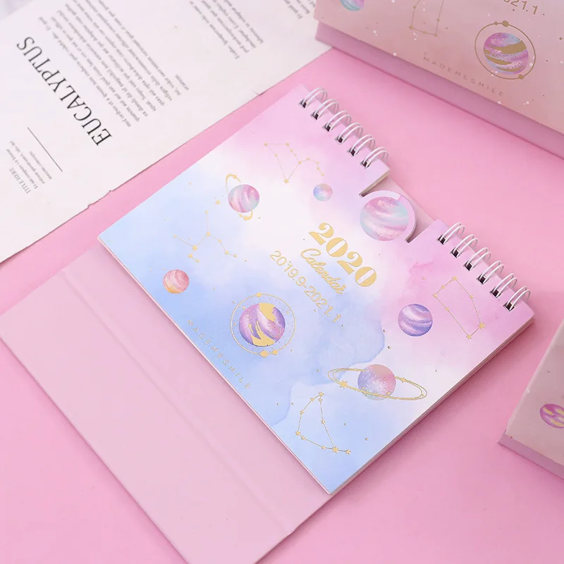 Fantasy Planet серии Настольный календарь DIY Note катушки календари ежедневный планировщик стола,09-,12