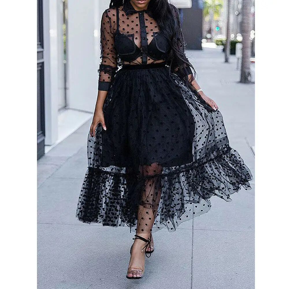 Новинка женское цветочное кружевное макси платье в горошек чехол Летний Пляжный