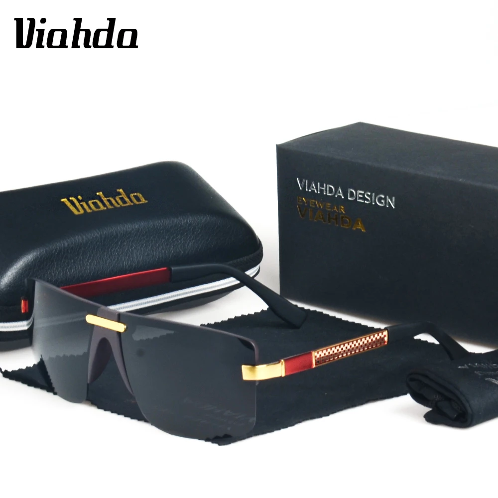 Модные мужские солнцезащитные очки от VIAHDA поляризованные классические
