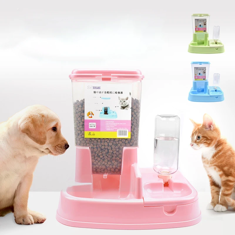 

Dog Feeder Automatic Feeding Dispenser Drinking Fountain Pet Puppy Plastic Water Bottle Large Capacity Cats Drinker Bowls