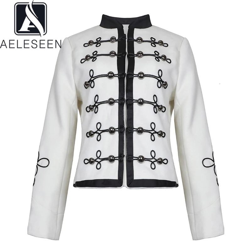 

AELESEEN 2021 Autumn Hot Selling Vintage Jackets Women Bows pattern Bottons Single Breasted Casual Wearing Tops Jacket On Sale