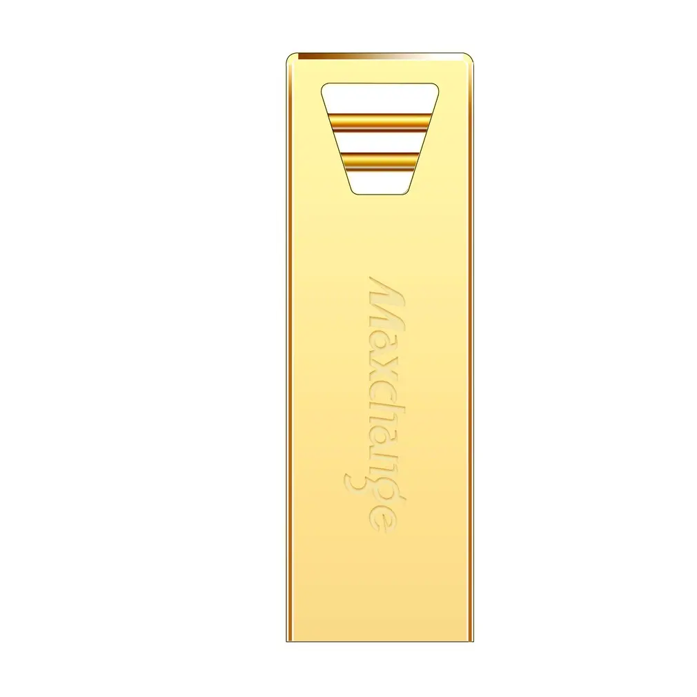 Золотой Универсальный металлический прямоугольник ручка драйвер карта памяти USB