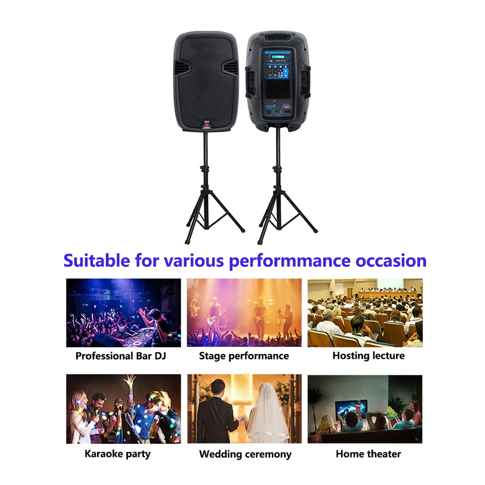Профессиональный динамик с активным питанием Bluetooth 2 шт. 2000 Вт 12 дюймов PA DJ система