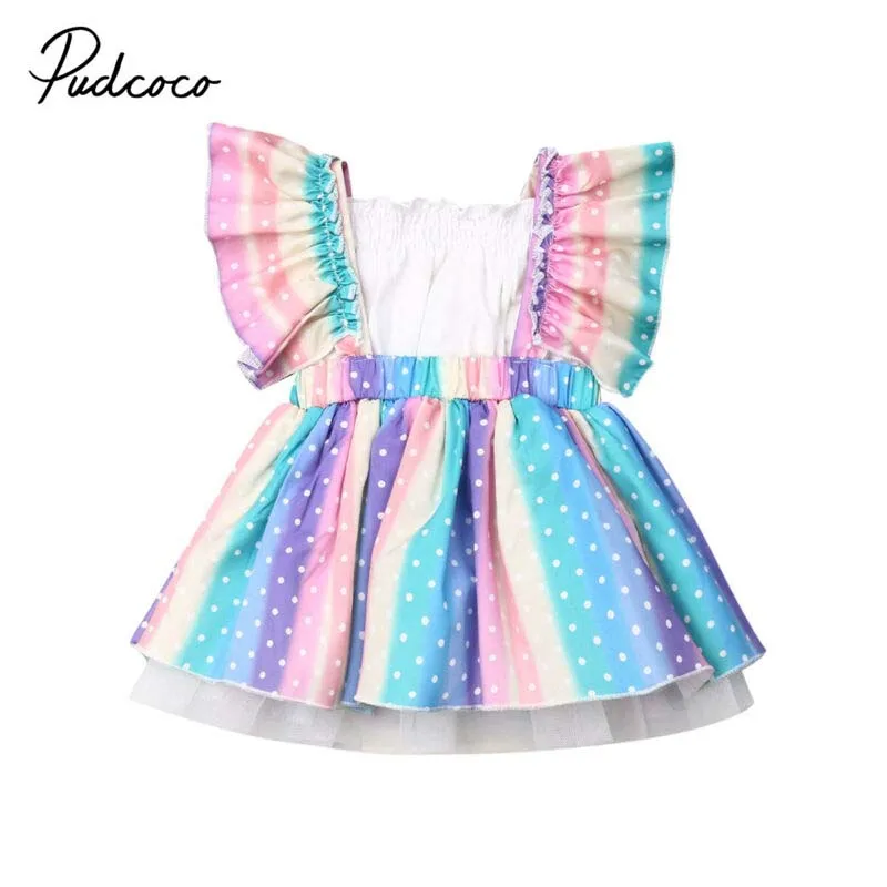 Детская летняя одежда для новорожденных трубчатые Топы без бретелек с рюшами