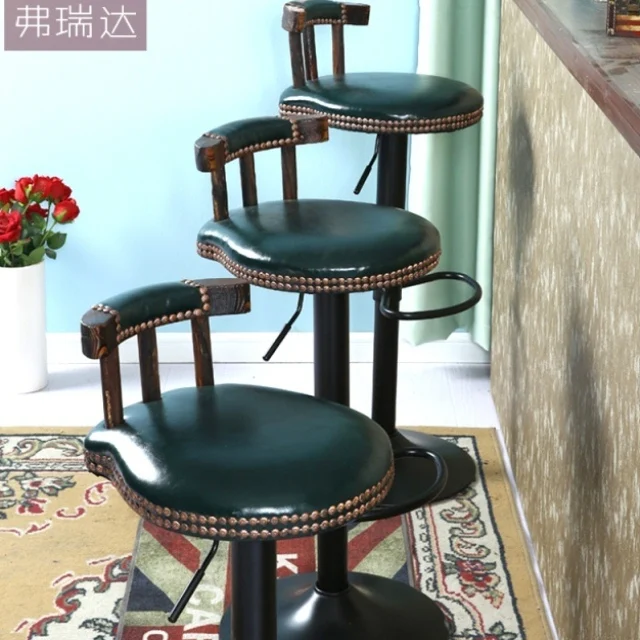 Американский стиль железный стул для отдыха Ретро Барный Стул Лифт стойка приема