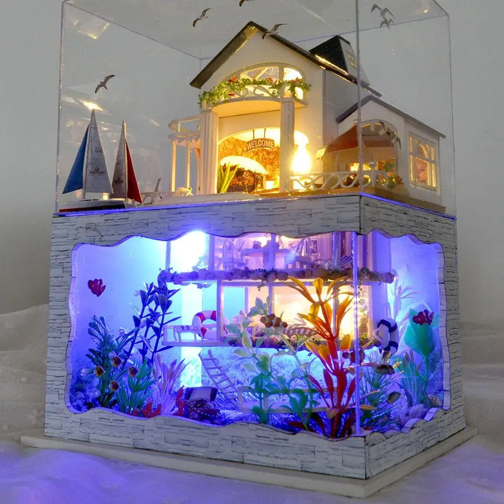 Кукольный домик сделай сам сборка Миниатюрный Гавайский кукольный игрушка