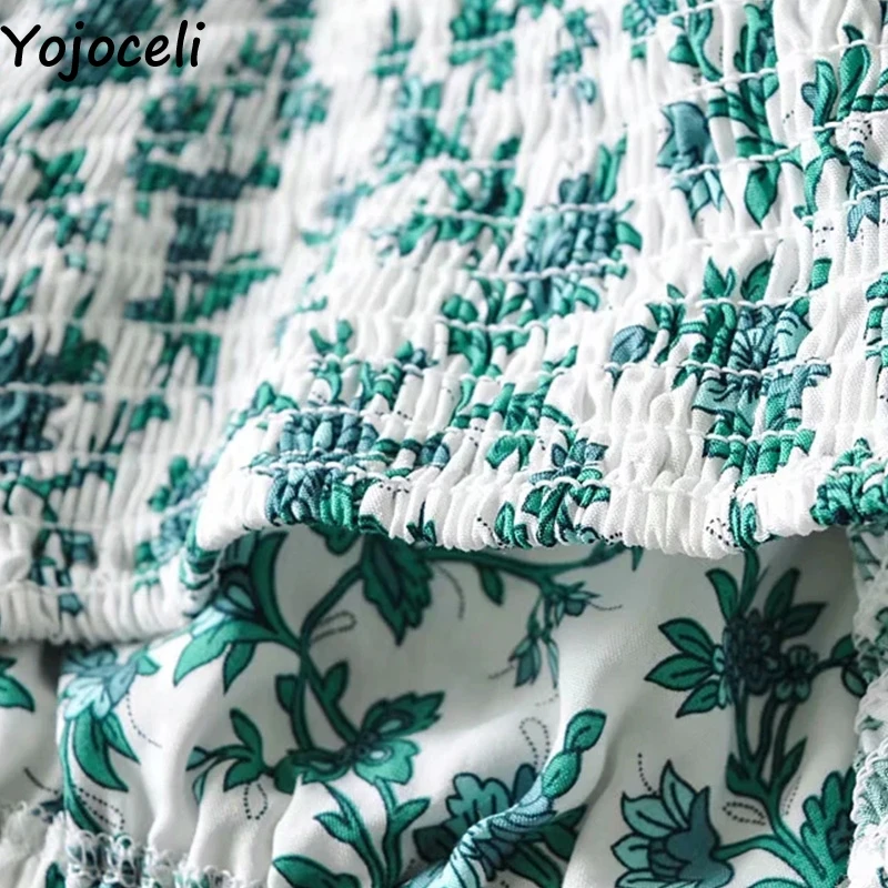 Yojoceli сексуальное элегантное облегающее платье с цветочным принтом женское