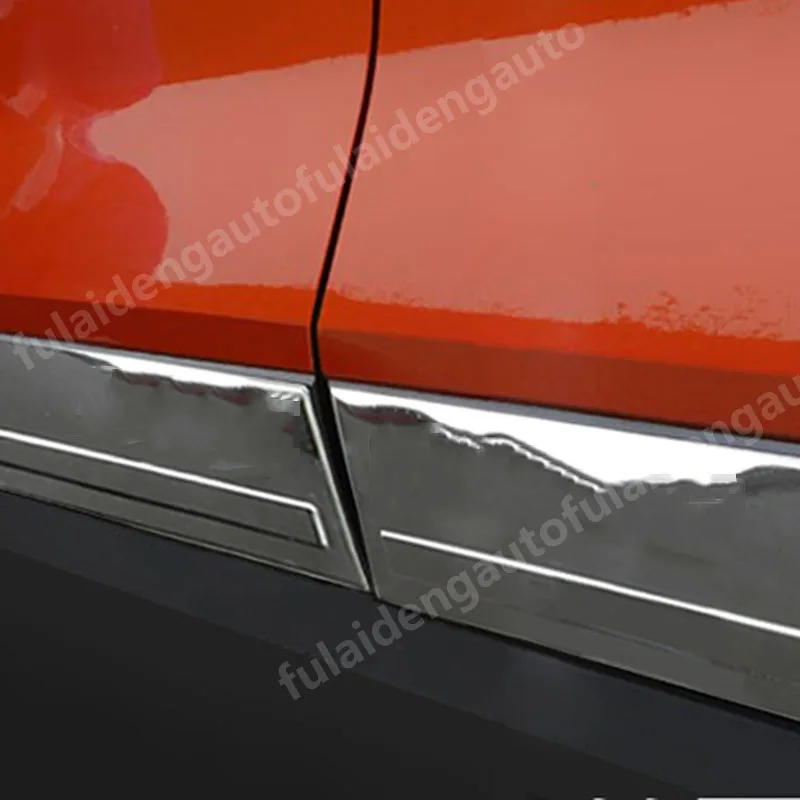 4 шт. Для Chevrolet TRAX 2014 2015 2016 нержавеющая сталь двери кузова нижняя часть Молдинги