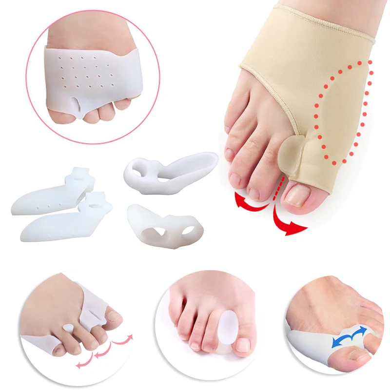 

10-30Pair Bunion Corrector Gel Pad Stretch Nylon Hallux Valgus Protector Guard Toe Separator Orthopedic Supplies Foot Care Tool