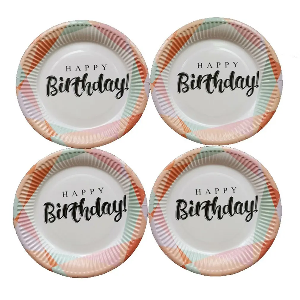 Одноразовые бумажные блюда посуда для торта круговые домашняя уличная барбекю