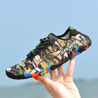 camouflage printed male water sports swimming elastic band aqua shoes light men slippers surf upstream couple zapatillas de agua