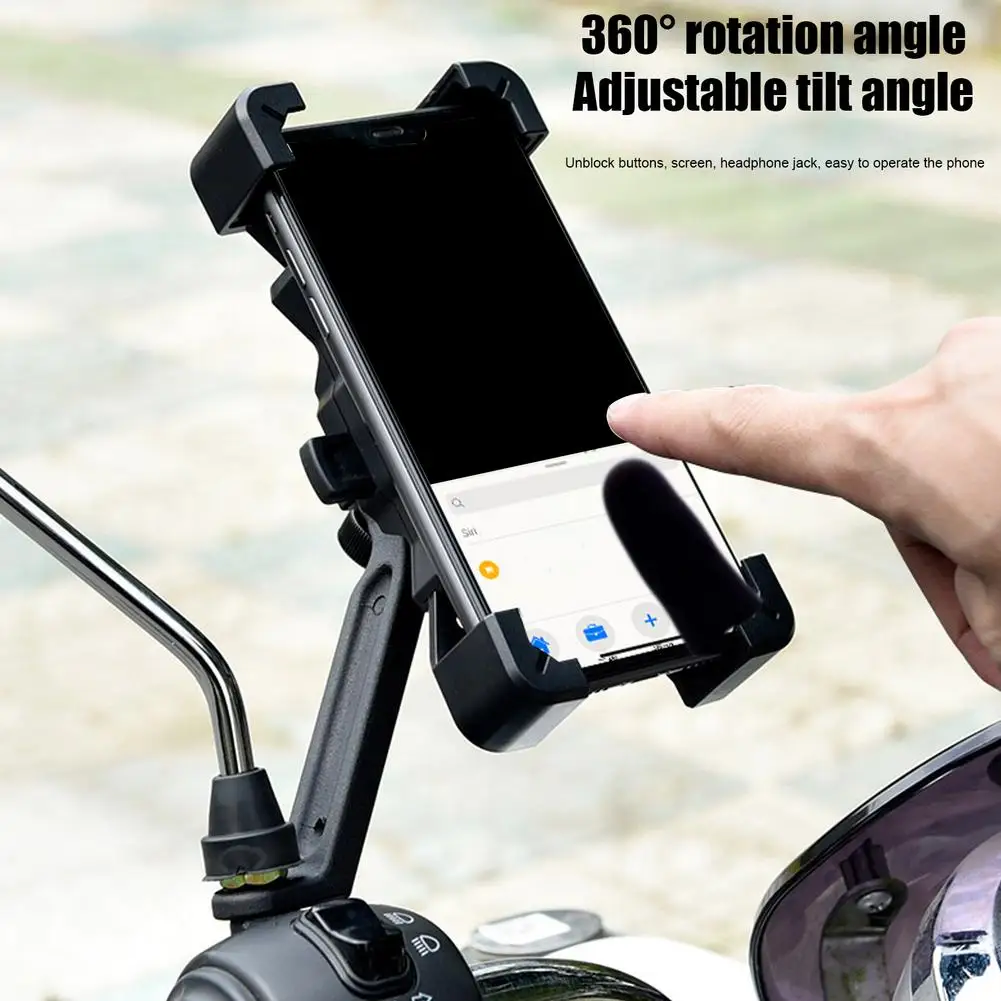 

Mobile Phone Holder 360 Degree Rotatable Vibration-proof Navigation Bracket For Cycling Electric Motorcycle Bicycle 6.8 Inches