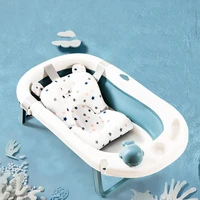 baby shower bath tub pad non slip bathtub seat support mat for newborn safety security bath support cushion foldable soft pillow