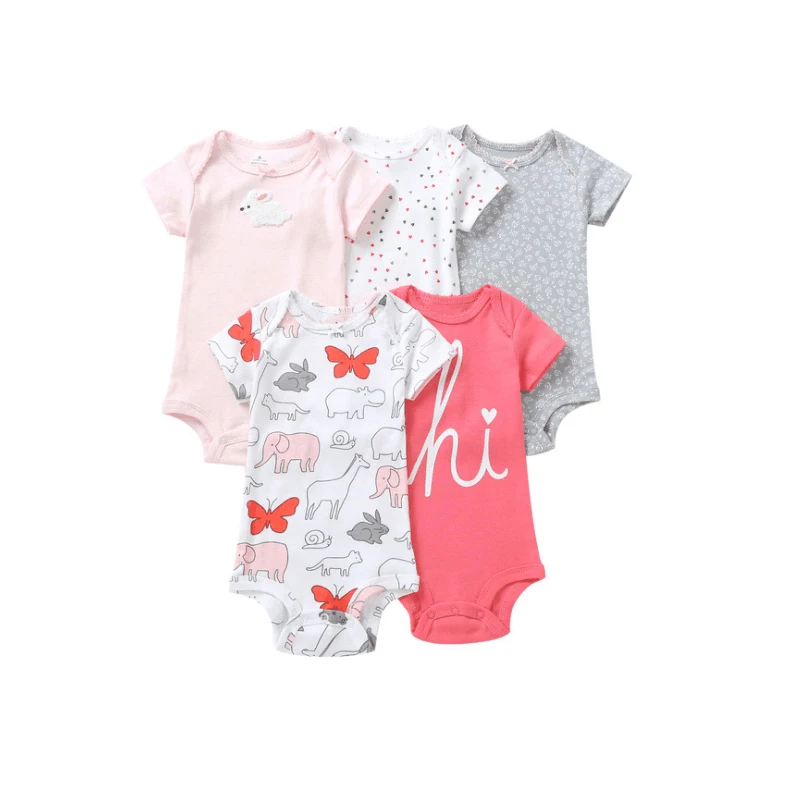 

5 Pieces/Lot Infant baby bodysuits Soft cotton quality Ropa de bebe Newborn Baby clothing bebe Jumpsuit 0-24Months