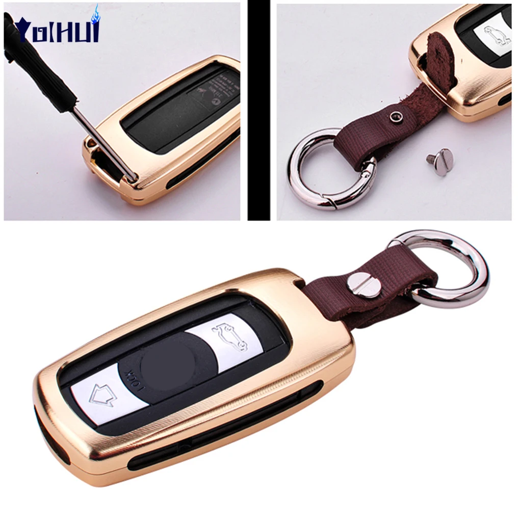 

Чехол для автомобильного ключа из алюминиевого сплава, защитный чехол для ключей для BMW M3 2009-2013/M5 2005/Z4/3X/5X/6X 2006-2007