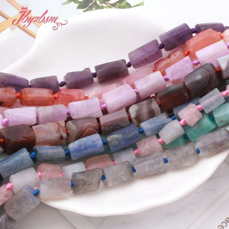 6x8-8x12mm Column Tube Agates Charoite Amazointe Natural Stone Beads for DIY Accessories Necklace Bracelet Jewelry Making 15