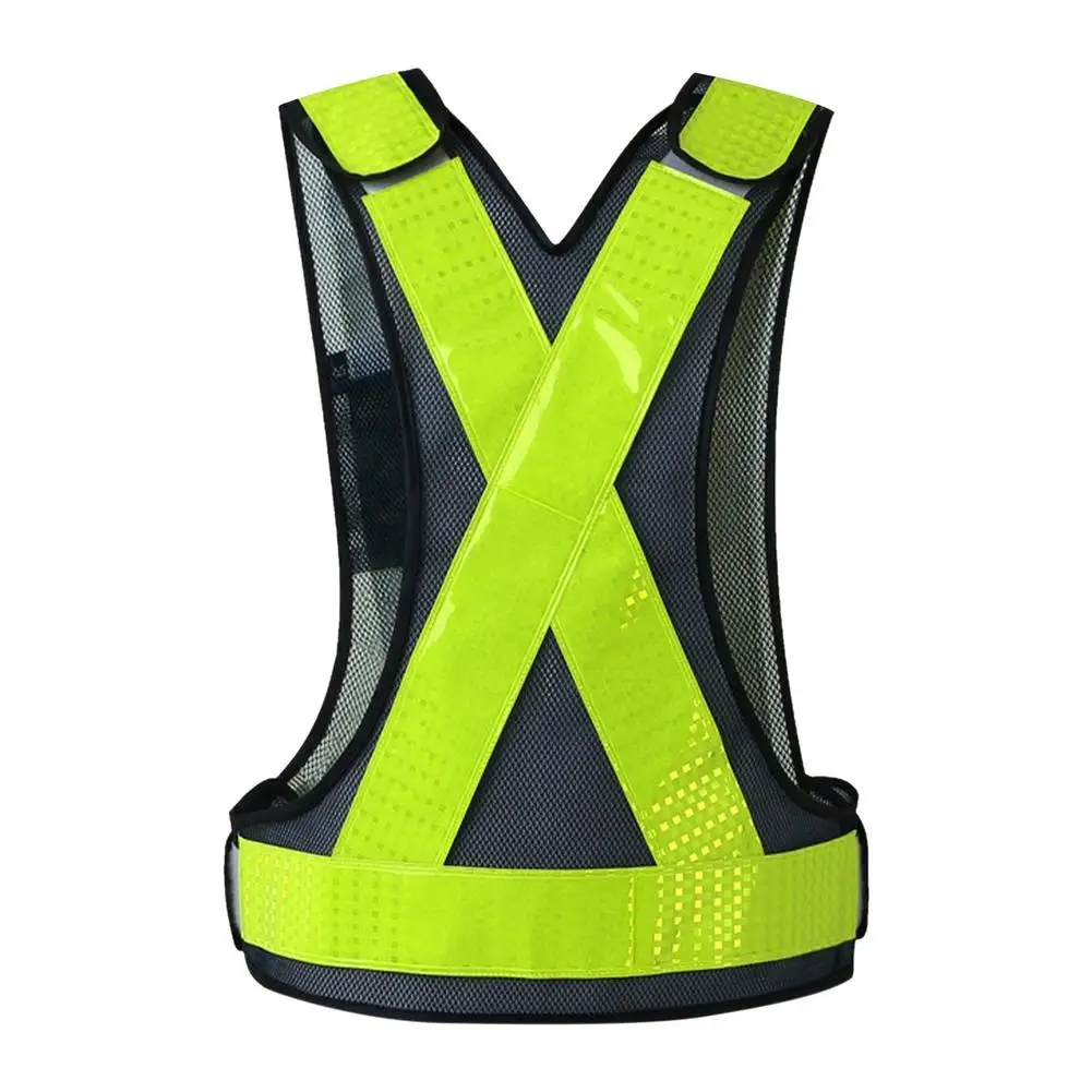 

Highlight Reflective Straps Night Work Security Running Cycling Safety Reflective Vest High Visibility Reflective Safety Jacket
