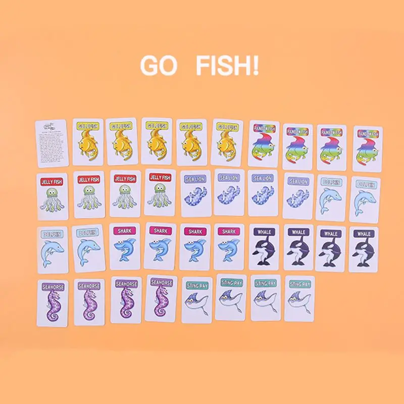 Набор детских карточных игр старая горничная Go Fish Hearts Crazy Eights семейные вечерние
