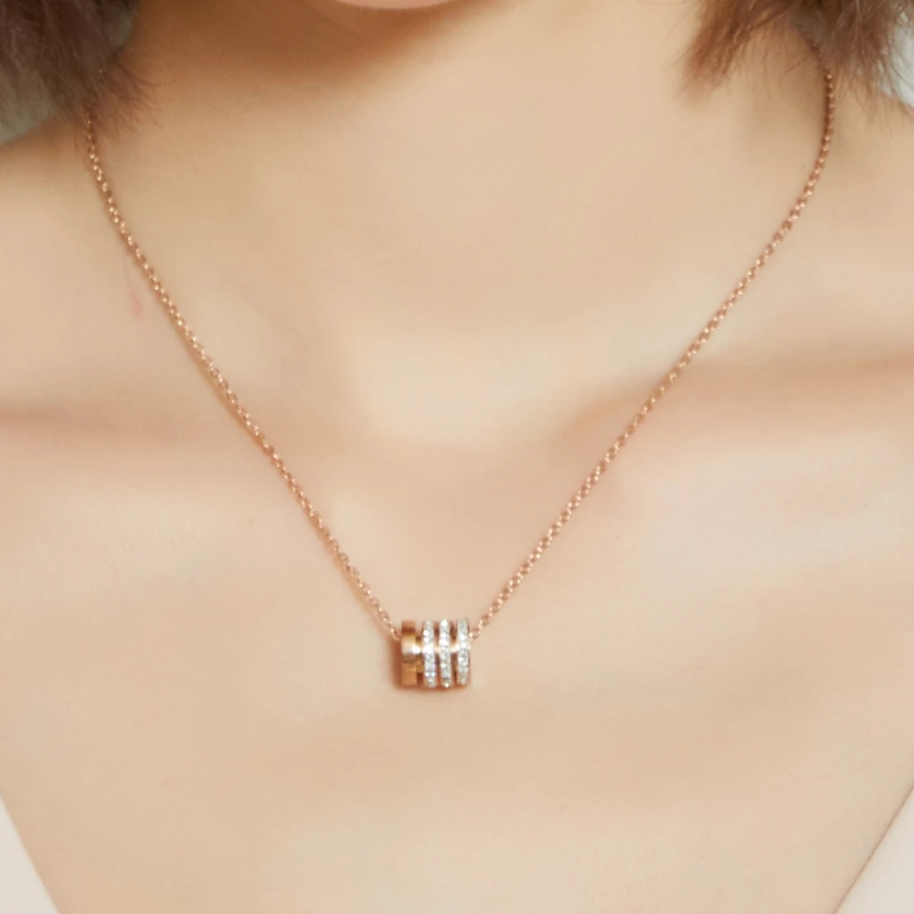 Fashion Necklace 2019 Women Luxury Rose Gold Pendant Choker Chain Suspension Long Jewelry Accessories on the Neck 19030 | Украшения и