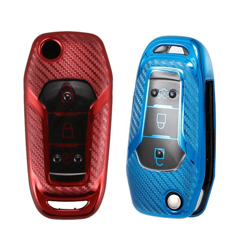 

Soft TPU Car Key Chain Covers Case Accessories Cap Holder for Ford Fusion Fiesta Escort Mondeo Everest Ranger