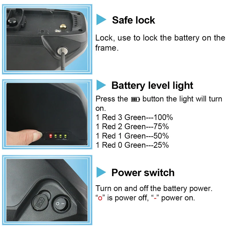 48V 14AH фара для электровелосипеда в литиевая Батарея-серые кисточки с Sanyo/samsung