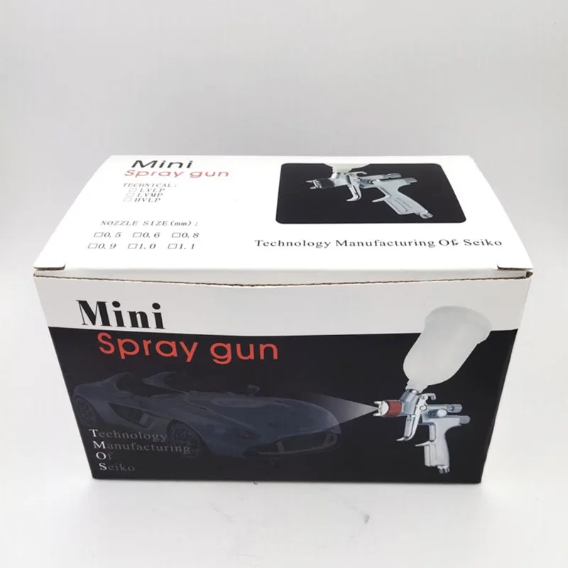 

Free Shipping Professional MINI T50 Paint Spray Gun 0.8/1.0MM Nozzle Air Gun paint Sprayer For Car Repair Paint Aerograph