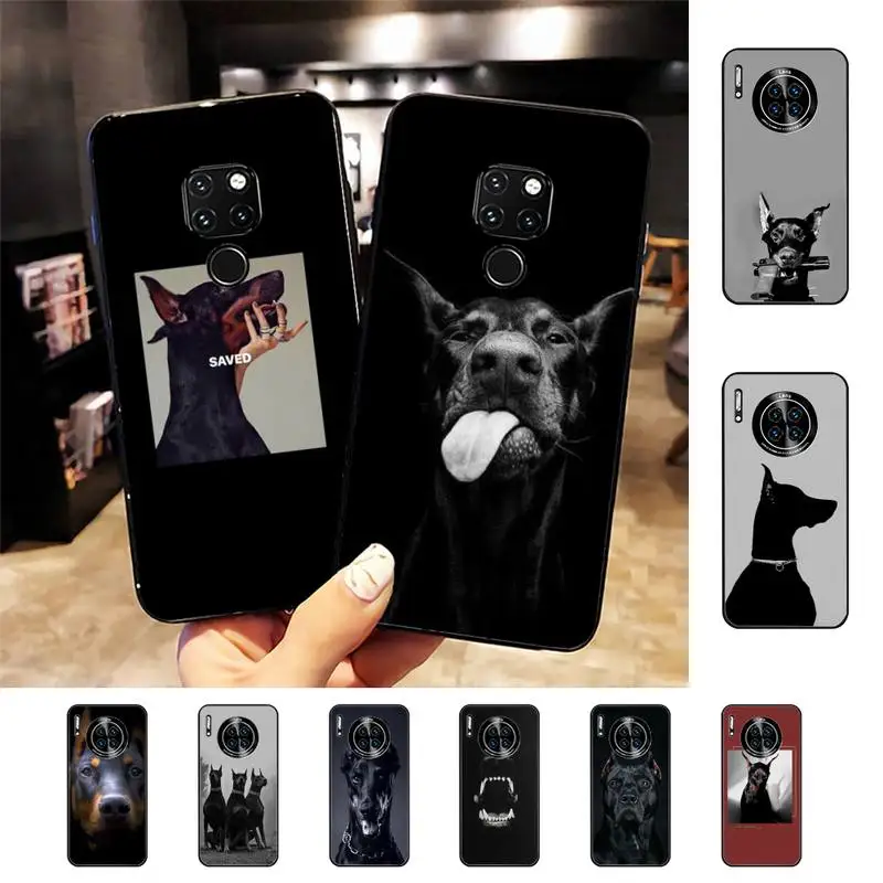 

Doberman Animal Dog Phone Case For Huawei Nova3I 3E mate20lite 20Pro 10lite Luxury funda case