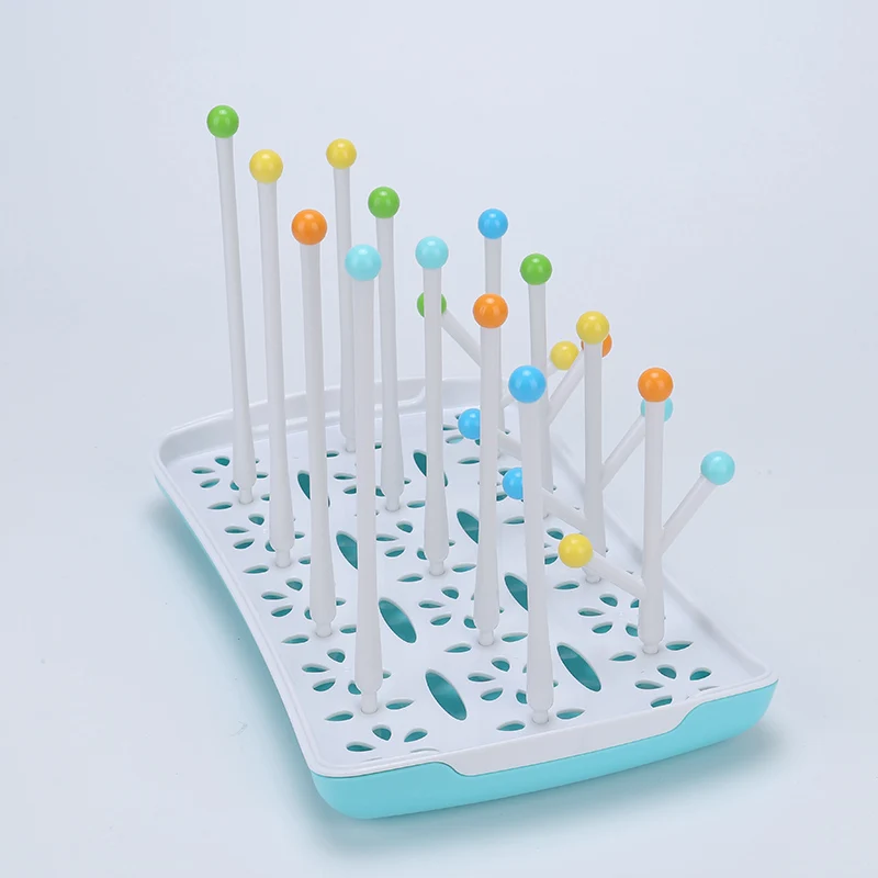 Новая синяя сушилка для бутылок детских бутылочек хранения сосок бутылка