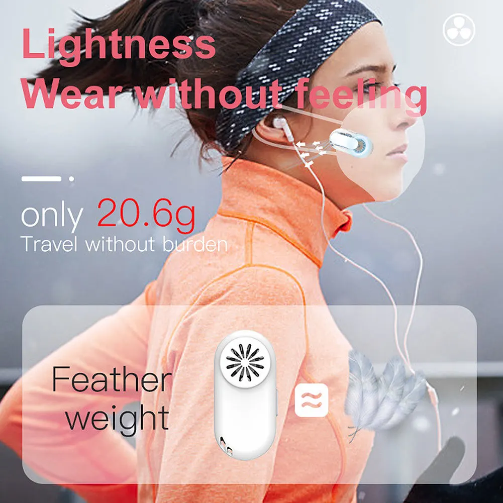 Portable USB Rechargeable Mini Mask Fan Facial Clip-on Ventilation Air Purifier for Outdoor Sports | Спорт и развлечения