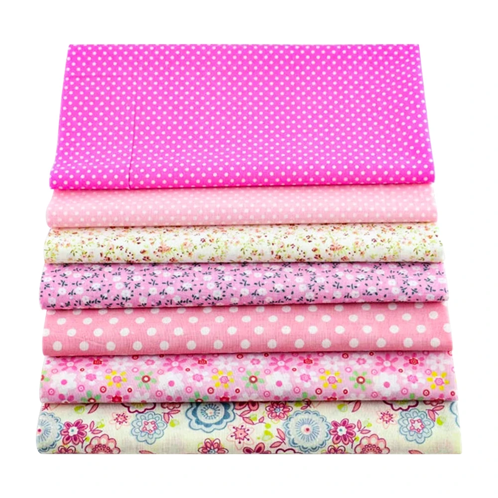 Booksew розовые милые цветы и точки 7 шт. простой тканевый комплект для кукол сделай