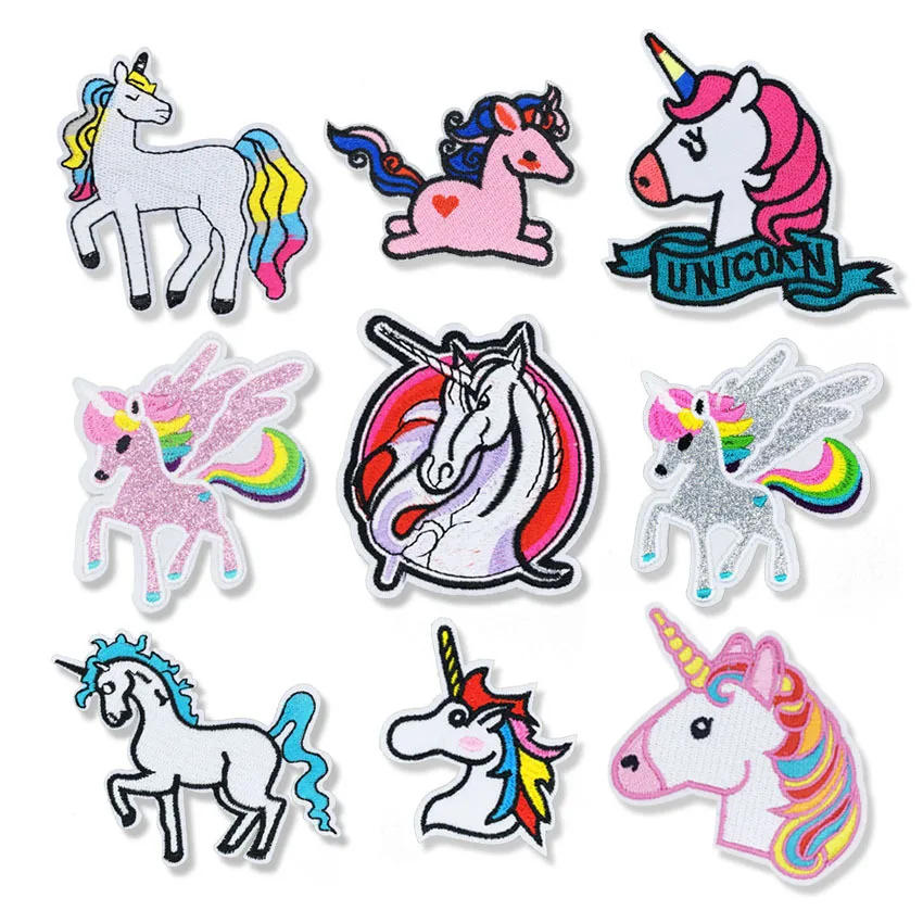 

9pcs Cartoon Animal Computer Embroidery Cloth Stickers Unicorn Embroidery Badge Clothes Pants Decoration Patch Cloth Accessories