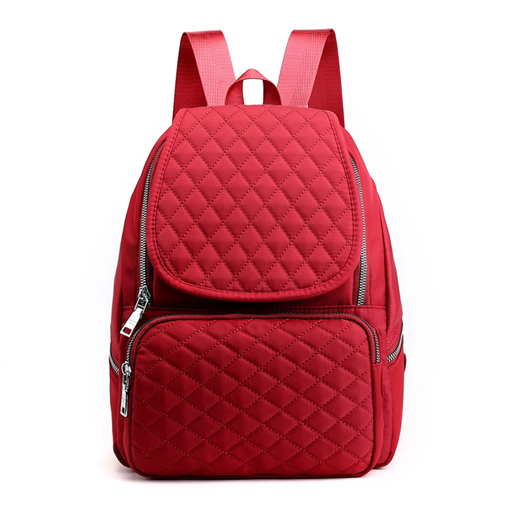Однотонный ромбовидный рюкзак модный Удобный нейлоновая сумка для женщин