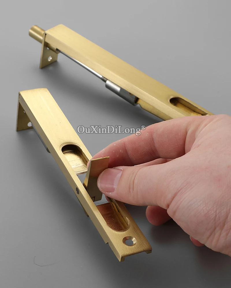 Luxury 24PCS European Brass Security Door Bolts Lever Action Flush Slide Latch Lock 6/8/10/12/14/16/20/24/32Inch | Обустройство дома