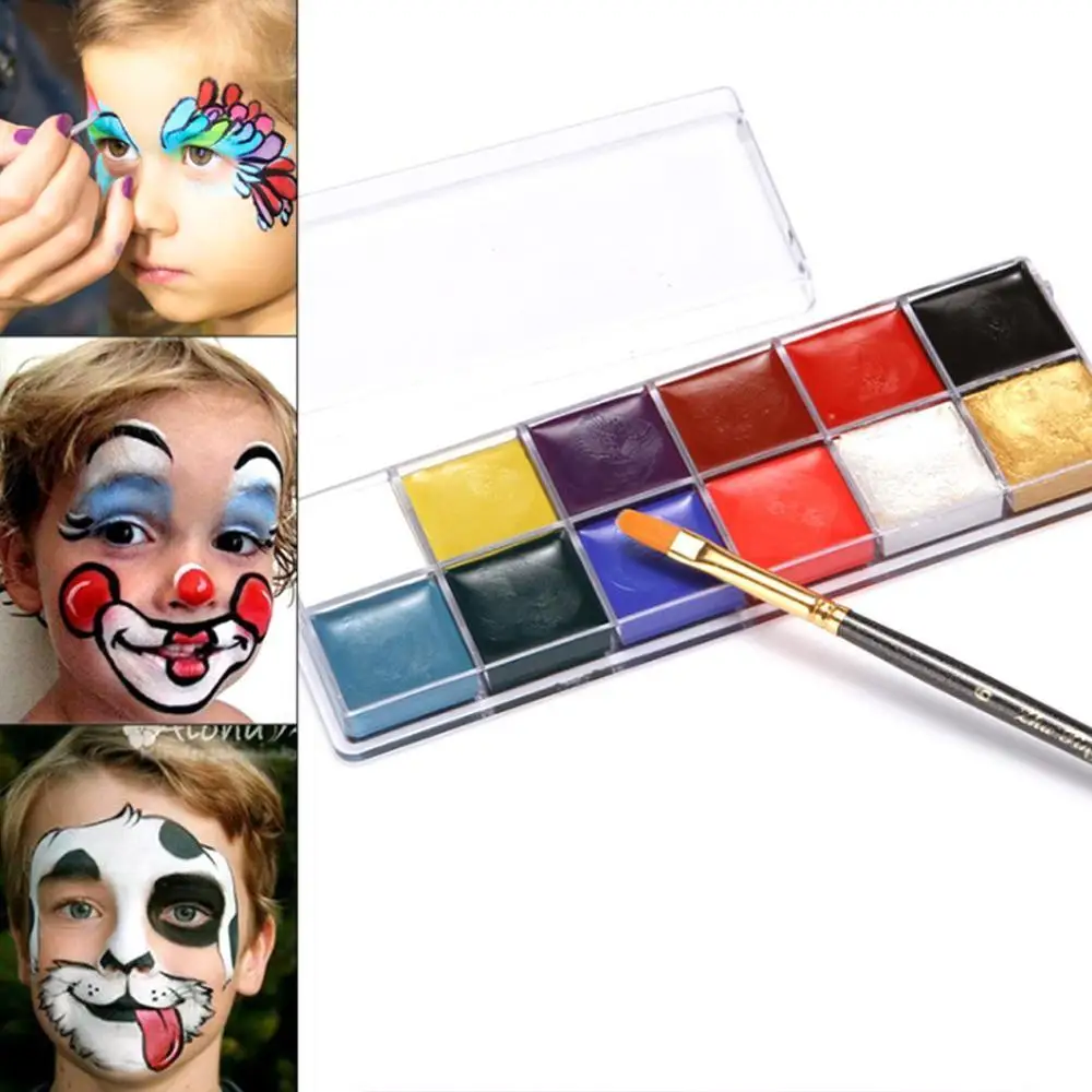 Тату Палитра для лица краска тела макияж масляная живопись искусство Хэллоуин