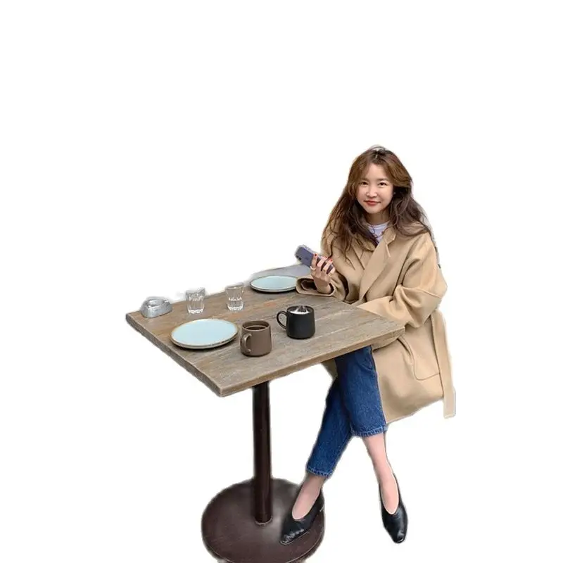 

women Double-Sided Wool Overcoat Women's Wool Coat woman parkas wool coat woman winter coats and jackets black wool coat
