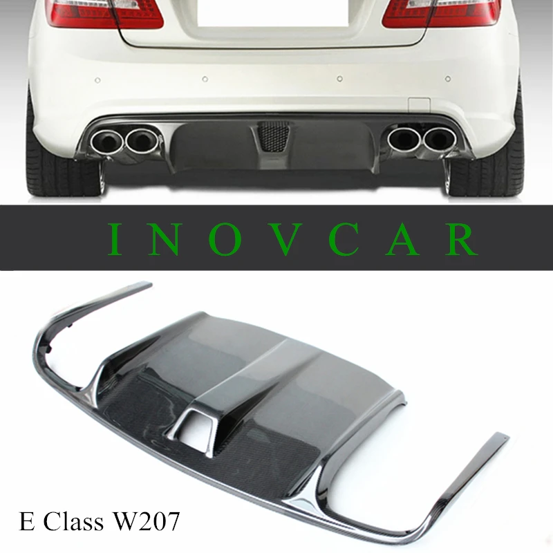 Автомобильный Стайлинг для E Class W207 E260 E350 стиль Renntech Автомобильный задний бампер для губ из углеродного волокна Автомобильный задний диффузор 2010-2013