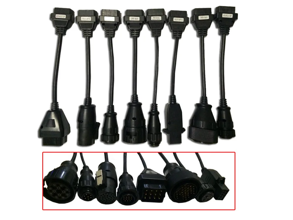 2021 OBD OBD2 грузовой кабель полный 8 шт. в комплекте для delaksi VD DS150E CDP pro plus и multidiag + delicht |