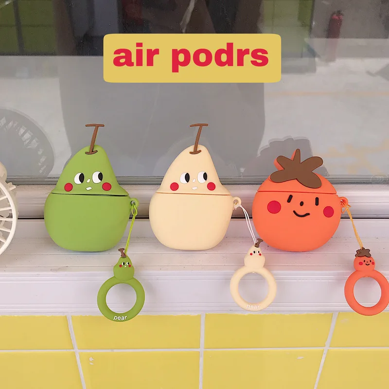 

Чехол «груша» для Apple Airpods, чехол для беспроводных Bluetooth-наушников, силиконовый чехол для наушников, защитный чехол для Airpods 2