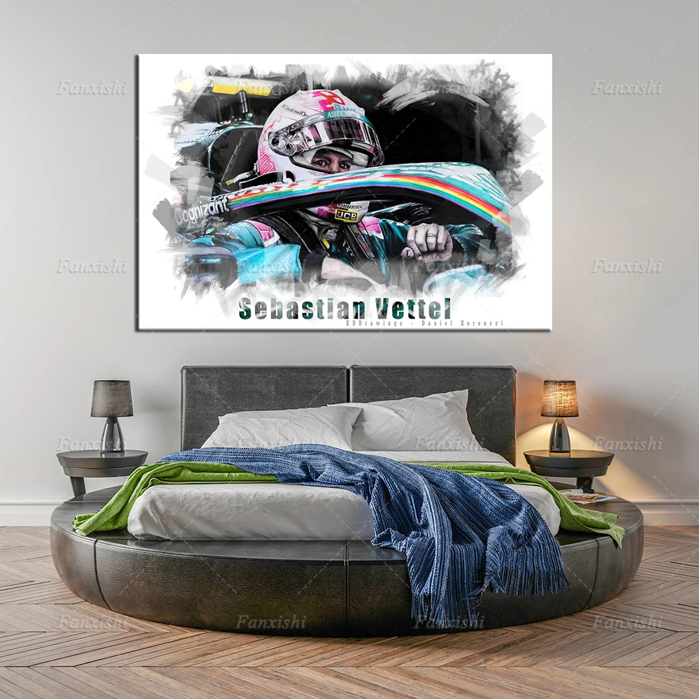 

2021 World Champion F1 Car Painting Poster Abstract Graffiti Wall Art Prints Canvas Modular Pictures Home Living Room Decor Gift