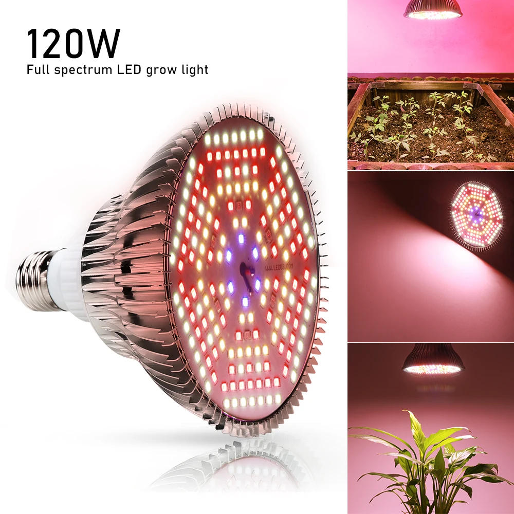 

Светодиодная лампа для выращивания растений CN RU DE US AU UK Full Spectrum120W E27