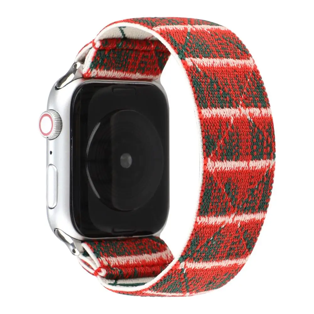 

For Apple Watch Band 6 SE 5 4 3,Solo Loop Strap for iwatch 38mm 40mm 42mm 44mm Correa,Elastic Nylon Watchband.