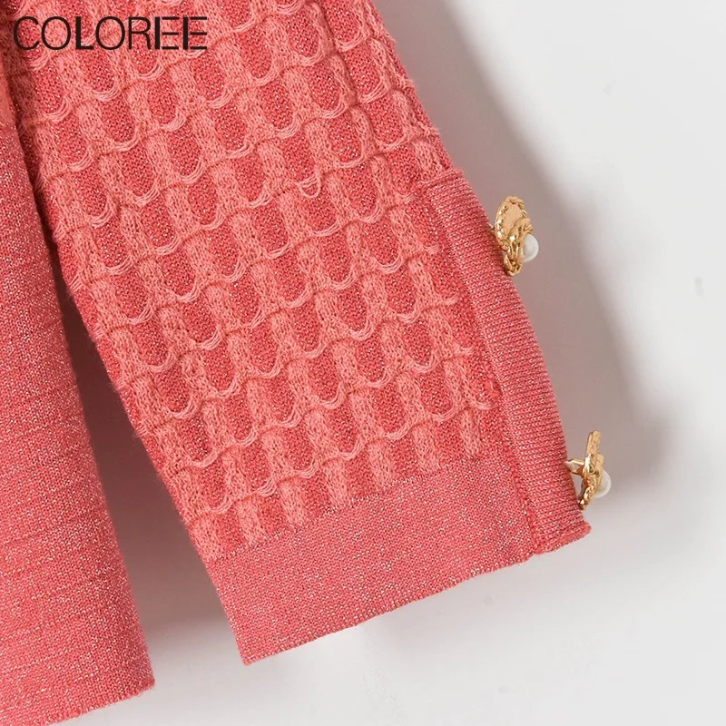 

Long Sleeve Runway Designers Tops for Women 2021 Spring Knitted Cardigan Mujer Casual Pockets Sweater Women