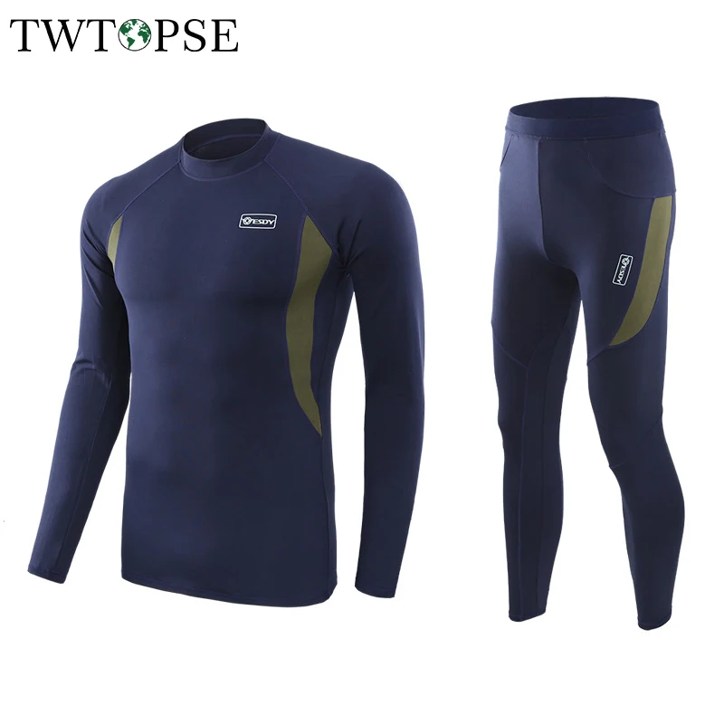 TWTOPSE зимние циклические базовые слои Spors нижнее белье костюм тёплый флис для