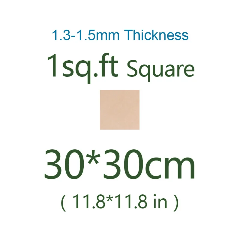 1.3-1.5mm 30x30cm Натуральная кожа растительного дубления материал, настоящая Толстая Натуральная Воловья кожа Коричневая кожа для бумажника пояса обувь Изготовление DIY ремесло Шитье - Цвет: 1.3-1.5mm 30x30cm